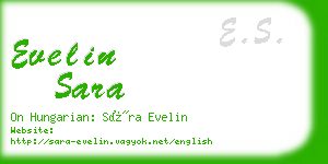 evelin sara business card